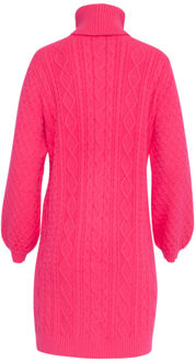 Smashed Lemon 23842 turtle neck jurk | Fuchsia - XXL