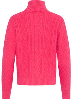 Smashed Lemon 23846 turtle neck top | Fuchsia