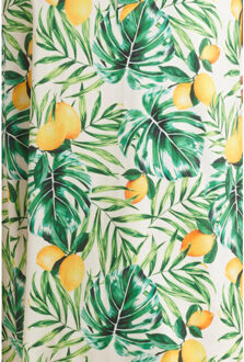 Smashed Lemon 24057 citroen bedrukte maxi jurk | Wit