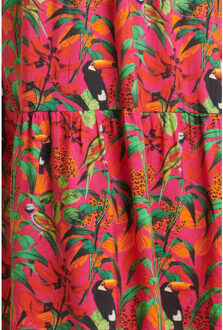 Smashed Lemon 24060 fuchsia zomer top met jungle print | Roze