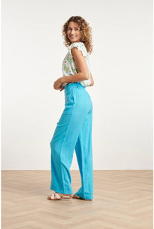 Smashed Lemon 24071 zomerse top met v-halsspeelse frill mouwen | Wit