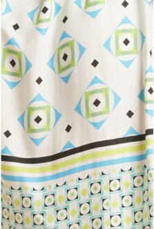 Smashed Lemon 24072 zomerjurk met korte pofmouwenv-hals | Wit - XXL