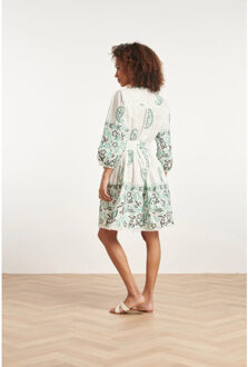 Smashed Lemon 24075 te zomerjurk met paisley borduurwerk | Veelkleurig - S