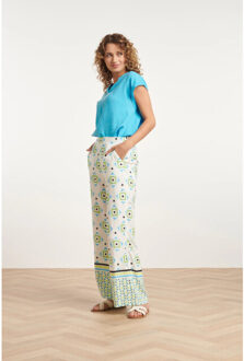 Smashed Lemon 24086 tophemels met v-halsomslagmouwen | Blauw - S