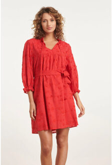 Smashed Lemon 24115 jurk met 3d bloemenpatroon | Rood