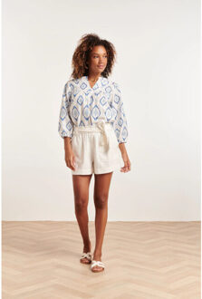 Smashed Lemon 24340 katoenen geborduurde fashion top | Veelkleurig - XS