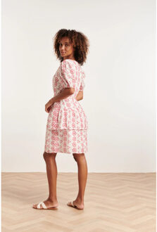 Smashed Lemon 24379 dames jurk met brie anglaisfel | Veelkleurig - XXXL