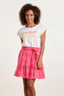 Smashed Lemon 24385 dames t-shirt met korte mouwen en sundream rainbow Print / Multi