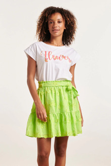 Smashed Lemon 24386 dames t-shirt met korte mouwen en bloemenprint Print / Multi - XL