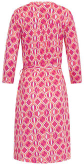 Smashed Lemon 24436 fun retro bedrukt zacht stretch zomerjurkje | Veelkleurig - XL