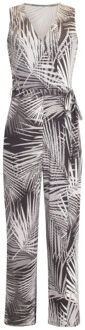 Smashed Lemon 24441 zacht stretchy donkerbladig jumpsuit | Veelkleurig - XS