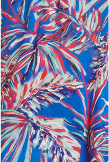 Smashed Lemon 24442 helder bladprint maxi zomerjurk | Veelkleurig - S