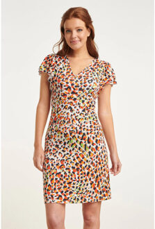 Smashed Lemon 24446 zomerjurkje met ruchesdierenprint | Veelkleurig - S