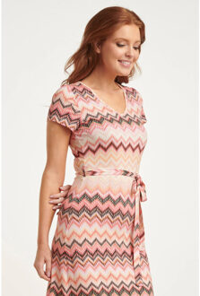 Smashed Lemon 24458 zigzag zomerjurk met vrolijke en | Veelkleurig - S