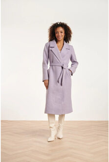 Smashed Lemon 24552 lange lila jas met grote revers