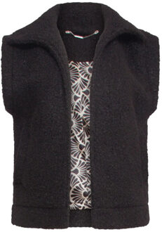 Smashed Lemon 24554 open bouclé gilet | Zwart - XS