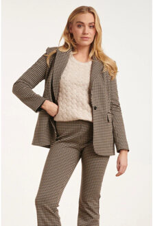 Smashed Lemon 24576 diamantprint blazer | Zwart - XXXL