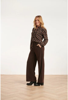Smashed Lemon 24581 e wijde pijpen broek | Bruin - M