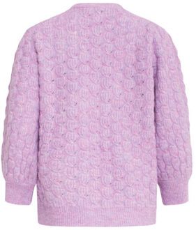 Smashed Lemon 24618 lila gebreide trui met structuur |