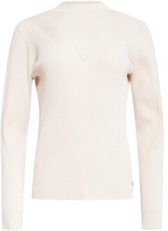 Smashed Lemon 24624 beige e fijngebreide top met ronde hals | - XXL