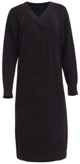 Smashed Lemon 24625 e gebreide overlapjurk | Zwart - XS