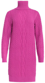 Smashed Lemon 24629 gebreid jurk met kabelstructuur | Rood - XXXL