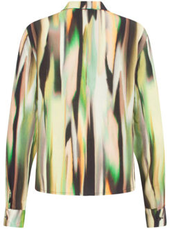 Smashed Lemon 24640 blouse met abstracte print | Groen - S