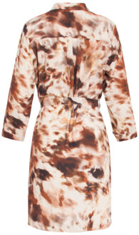 Smashed Lemon 24642 jurk met abstracte e print | Beige - XXXL