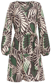 Smashed Lemon 24648 e grafische print jurk | Zwart - XS