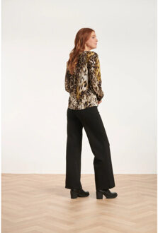 Smashed Lemon 24655 dierlijke print toptinten | Zwart - 4XL