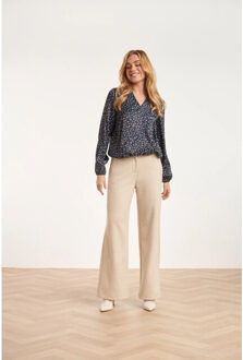 Smashed Lemon 24656 blouse met hartvormige dierenprinttinten | Blauw - XS