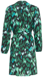 Smashed Lemon 24657 teal dierprint jurk | Blauw - S