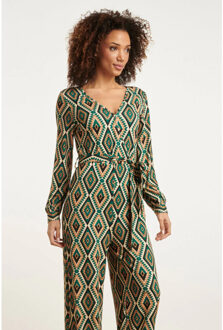 Smashed Lemon 24760 aztec print jumpsuit | Veelkleurig