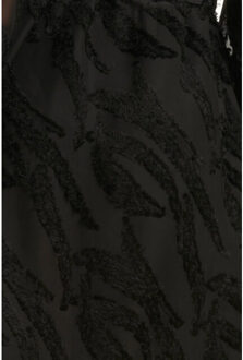 Smashed Lemon 24764 e chiffon blouse met dierenprint | Zwart - XXXL