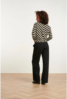 Smashed Lemon 24808 e gestreepte top | Wit - XS