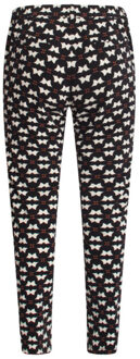 Smashed Lemon 24823 grafisch geprint travel quality broek | Zwart - M