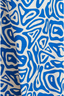 Smashed Lemon 25003 midi jurk met te abstracte print | Blauw - XL