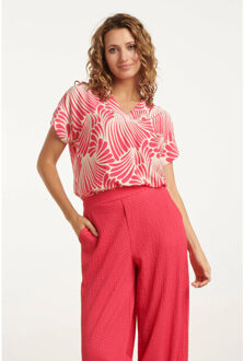 Smashed Lemon 25073 top met grafisch print | Roze - XS