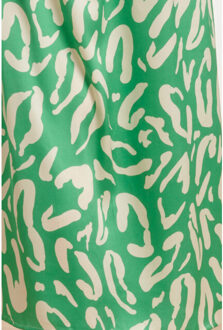 Smashed Lemon 25083 satin top met te animal print | Groen - XS