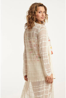 Smashed Lemon 25094 maxi cardigan | Ecru - XXL