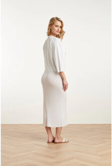 Smashed Lemon 25105 te zachte gebreide bolero | Wit - XS