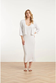 Smashed Lemon 25105 te zachte gebreide bolero | Wit - XXXL