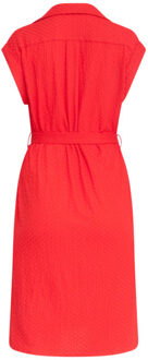 Smashed Lemon 25118 rood stretchy crinkle shirtjurk - XL