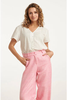 Smashed Lemon 25147 te brie anglaise blouse | Wit - M