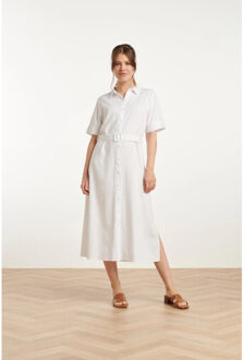 Smashed Lemon 25150 te linnen shirtjurk | Wit - XS