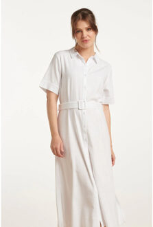 Smashed Lemon 25150 te linnen shirtjurk | Wit - XXXL