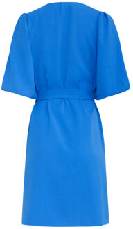 Smashed Lemon 25152 balloon sleeve kort jurkkobalt | Blauw - XXXL