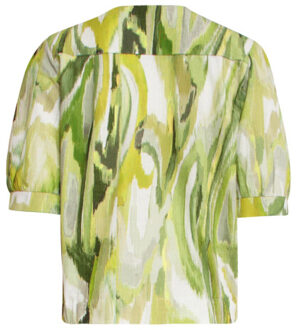 Smashed Lemon 25166 multicolour abstract print top | Groen - XXXL