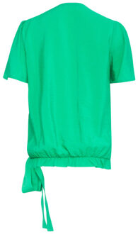 Smashed Lemon 25172 overlap topfel met strik detail | Groen - 4XL