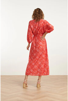 Smashed Lemon 25185 baby bloemenprint maxi jurk | Veelkleurig - S